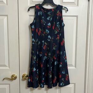 Julian Taylor Size 10 Navy and Red Floral Dress